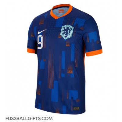 Niederlande Wout Weghorst #9 Fußballbekleidung Auswärtstrikot EM 2024 Kurzarm Niederlande Wout Weghorst #9 Fußballbekleidung Auswärtstrikot EM 2024 Kurzarm